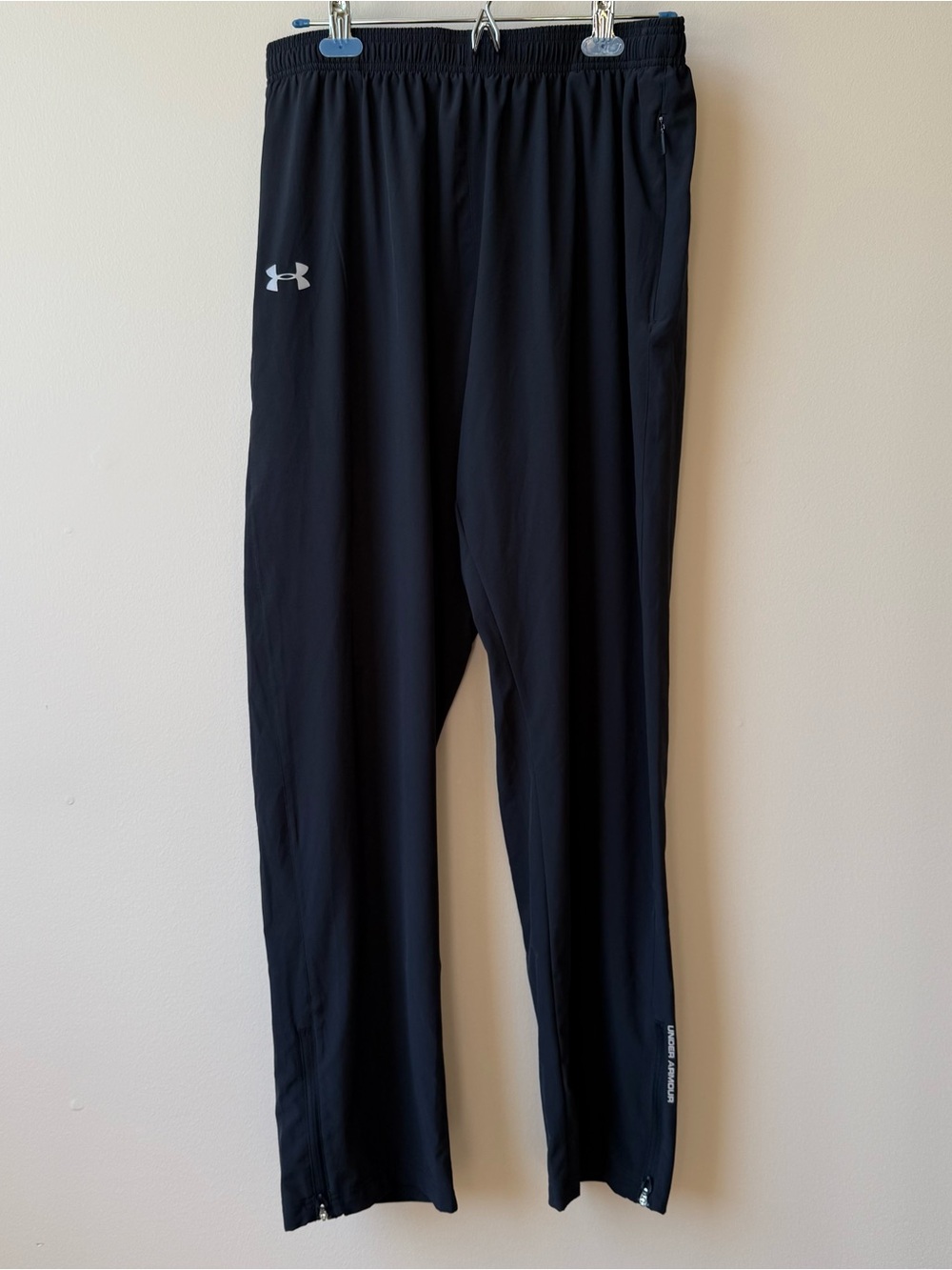 Under Armour Running Pants Men’s Size XL Heatgear Flyweight Ankle Zippers
